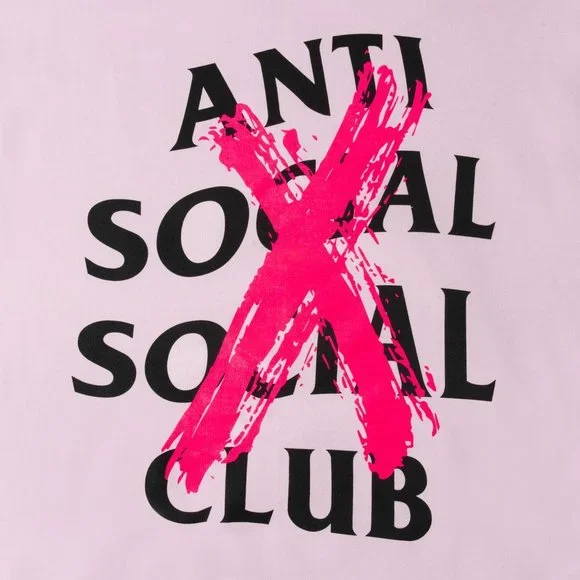 Anti Social Social Club Cancelled Pink Hoodie DS ASSC
